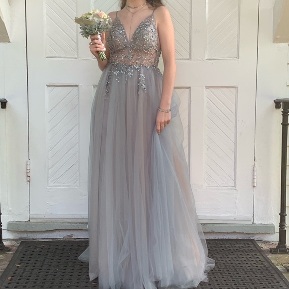 Dresses & Skirts - Grey prom dress